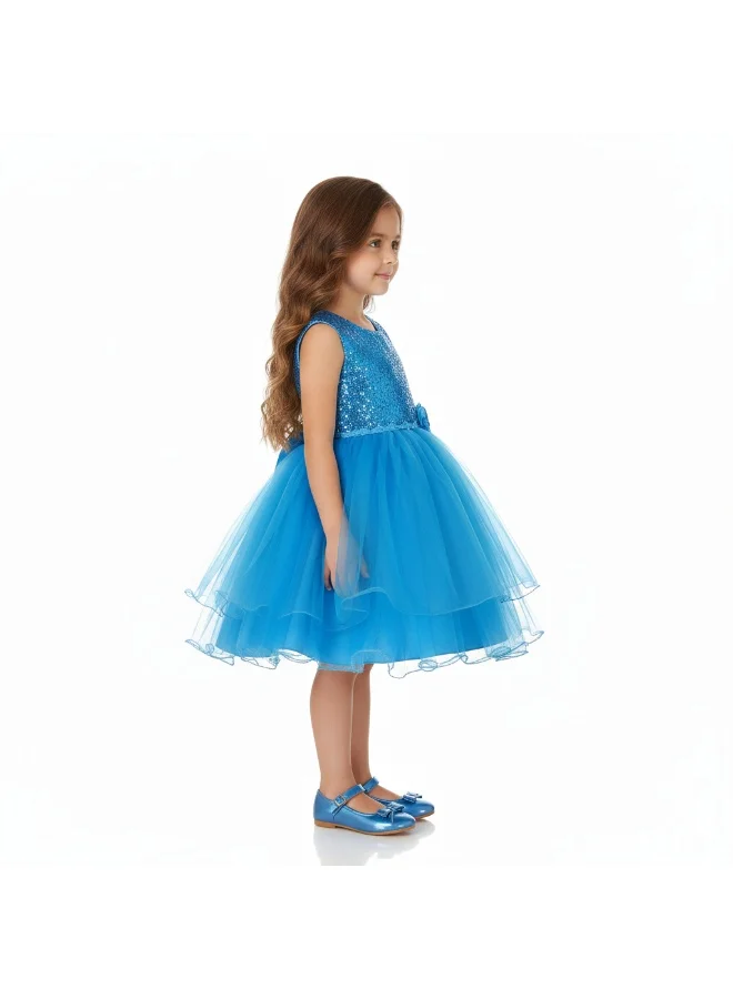 Bidani Blue Sparkle Tulle Party Dress
